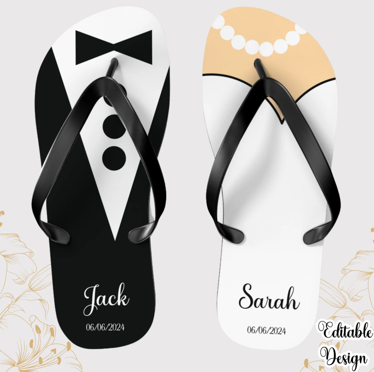wedding flip flops